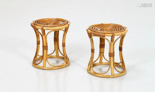 MANIFATTURA ITALIANA Pair of stools (2).