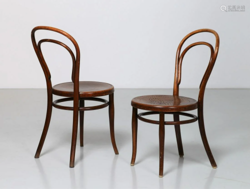 THONET, VIENNA Pair of chairs (2).