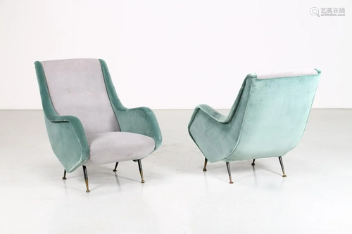 ALDO MORBELLI Pair of armchairs (2).