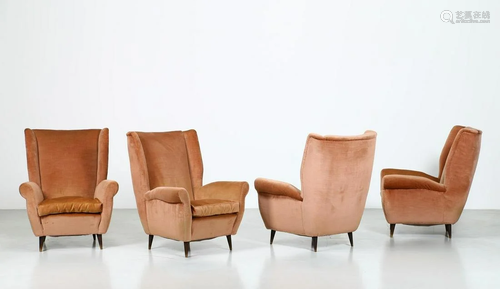 ISA BERGAMO Four armchairs (4).