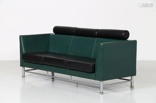 ETTORE SOTTSASS Three seats sofa.