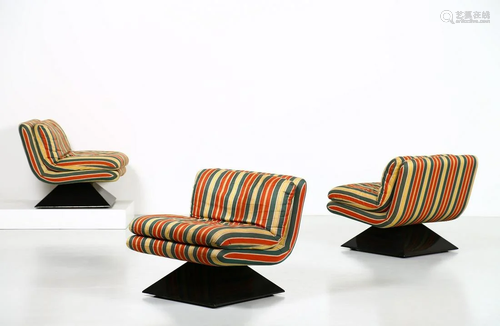 MANIFATTURA ITALIANA Three armchairs (3).