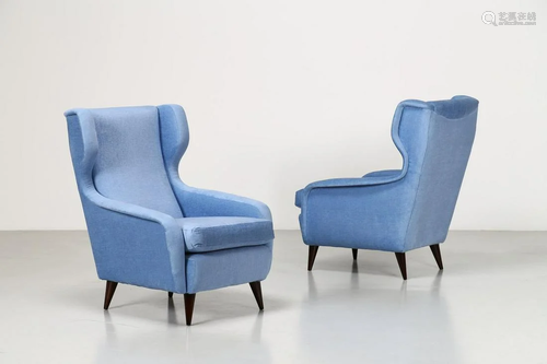 MANIFATTURA ITALIANA Pair of armchairs (2).