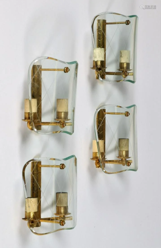 G.C.M.E. Four wall lamps (4).