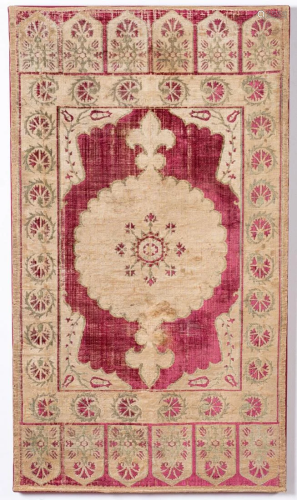 Arte Islamica An Ottoman voided velvet cushio…