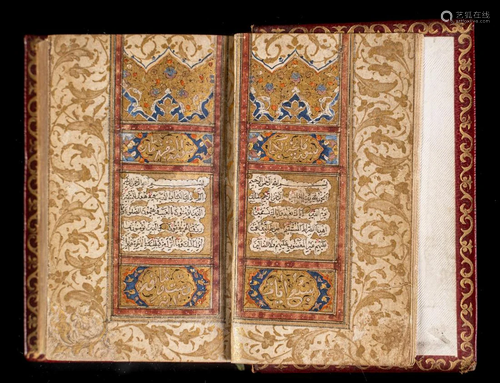 Arte Islamica An early Qajar pocket Quran with later