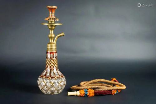 Arte Islamica A Bohemian glass water pipe …