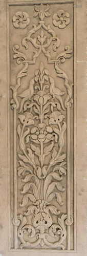 Arte Islamica A Mughal sandstone panel carved with