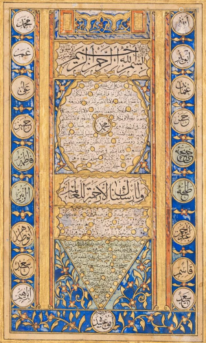 Arte Islamica An Ottoman hilye and calligraphy