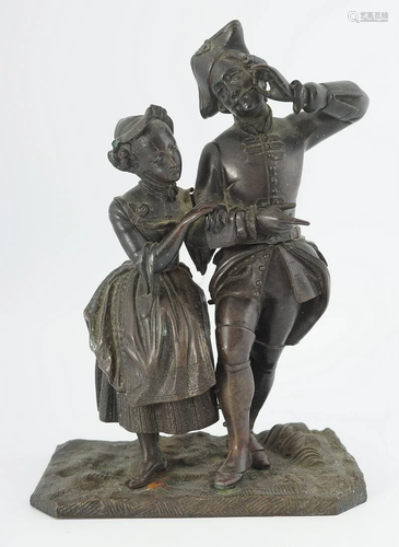 19TH-CENTURY BRONZE GROUP