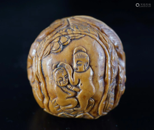 CARVED CHINESE QING WALNUT