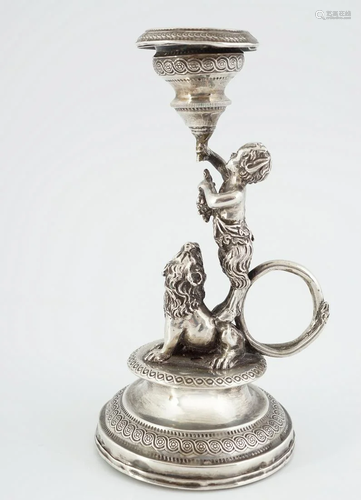 SILVER CHAMBER CANDLESTICK