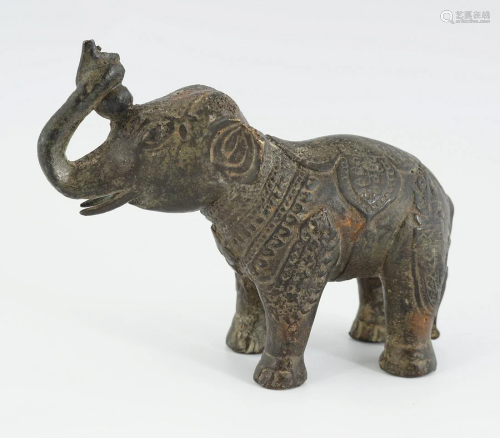 EARLY BRONZE INDIAN ELEPHANT