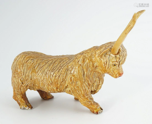 19TH-CENTURY MODEL OF A BULL