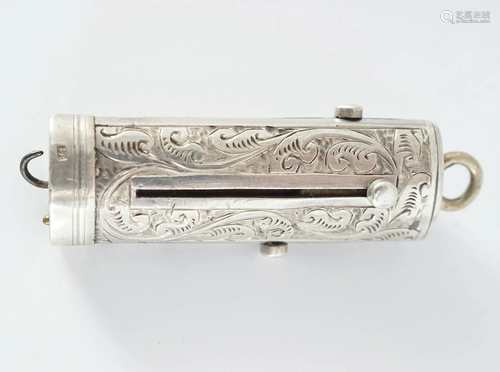 19TH-CENTURY SILVER PROPELLING NECESSAIRE