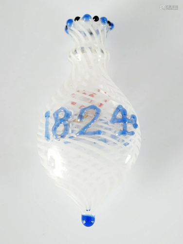 19TH-CENTURY OVERLAY GLASS SCENT BOTTLE