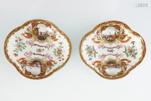 PAIR OF MEISSEN DISHES