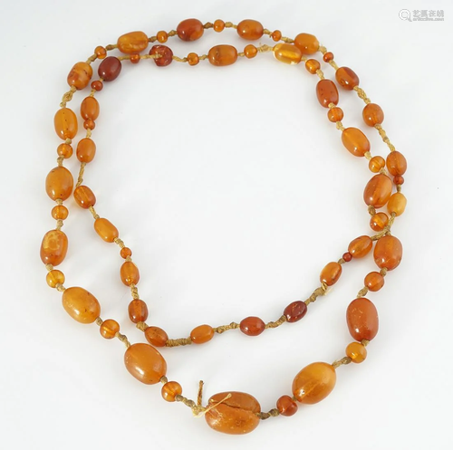 LONG AMBER NECKLACE