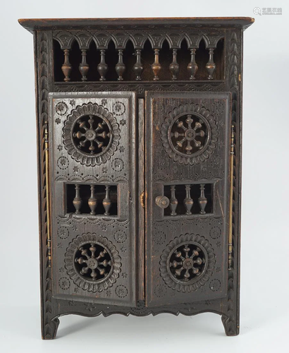 19TH-CENTURY ISLAMIC MINIATURE SPICE CABINET