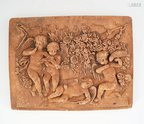 PAIR OF TERRACOTTA PLAQUES