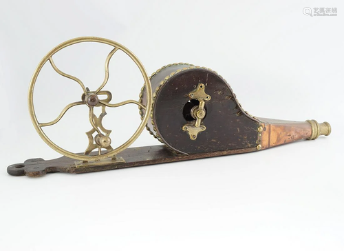 19TH-CENTURY BRASS AND COPPER BELLOWS