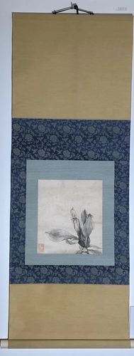 Japanese Scroll Painting - Flower