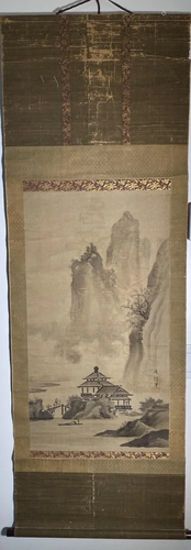 Japanese Scroll Painitng Kano School - Kano Chikanobu