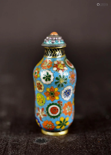 Chinese Cloisonne Snuff Bottle