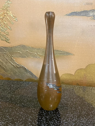 Japanese Mixed Metal Vase - Koi