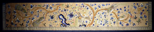 Chinese Embroidery Panel - Floral and Bird