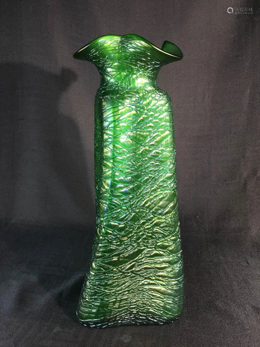 Loetz Art Glass Vase with Iridescent