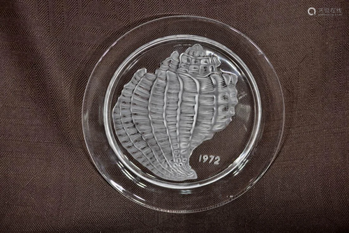 Lalique Crystal Plate - Concha