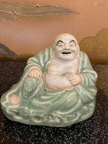 Chinese Celadon Porcelain Happy Buddha