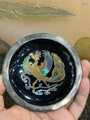 Japanese Lacquer Box with Mother of Pearl Inlay