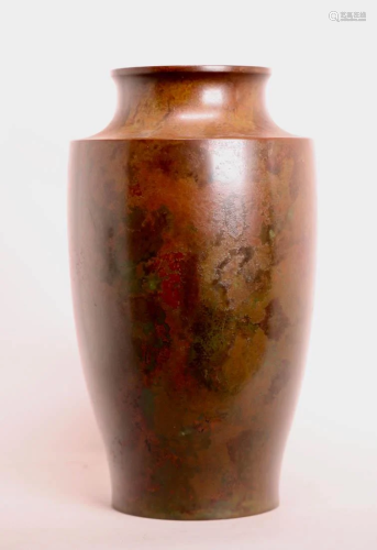 Japanese Bronze Vase with Multi Patina