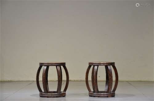 A Pair of Ancient Chinese Wooden Chairs