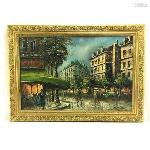 Impressionist Landscape, A French Oil Painting By Vattori