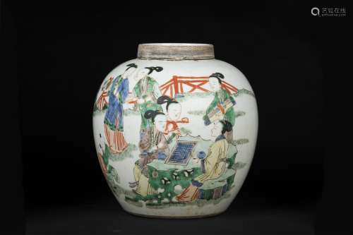 An Ancient Colorful Chinese Porcelain Jar