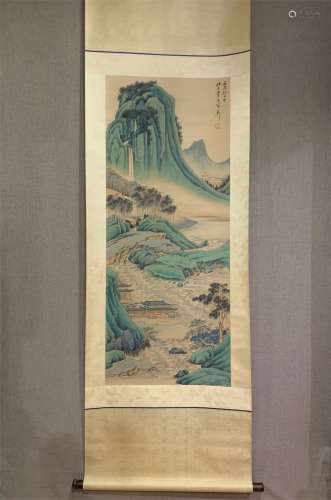 A Chinese Scroll Painting by Xie Zhiliu