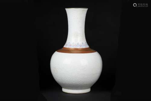 An Ancient White Glaze Pastel Chinese Porcelain Vase