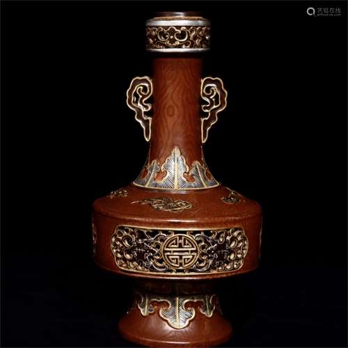 An Ancient Wood Glaze Chinese Porcelain Amphora