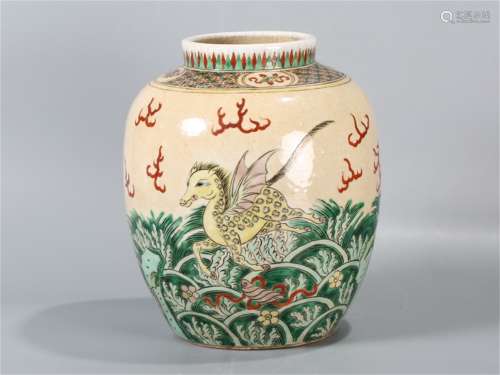 An Ancient Colorful Chinese Porcelain Jar