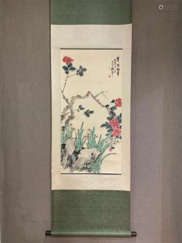 A Chinese Scroll Painting by Chen Banding