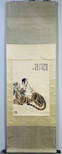 A Chinese Scroll Painting by Liu Danzhai