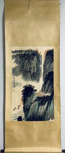 A Chinese Scroll Painting by Qian Songyan