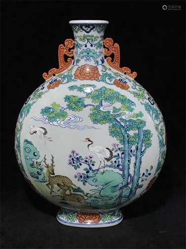 A Chinese Blue and White Dou-Cai Glazed Porcelain Vase