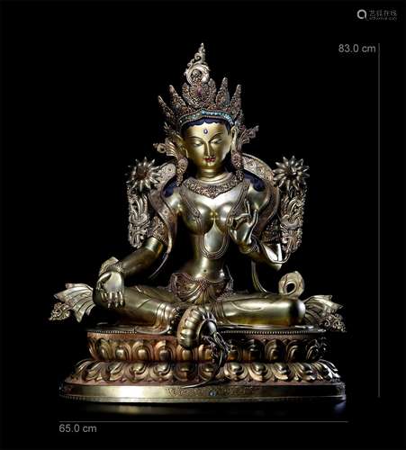 A Chinese Gilt Bronze Figure of Buddha