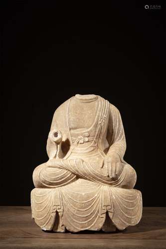 A Chinese Carved Jade Figure of Budda