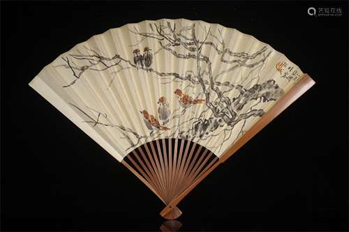 A Chinese Painting on Folding Fan