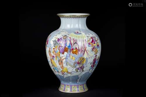 A Chinese Famille-Rose Porcelain Vase